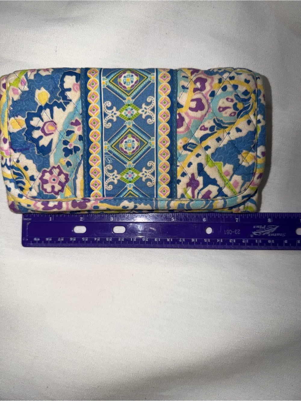 Vera Bradley Quilted Wallet Clutch in Blue and Purple